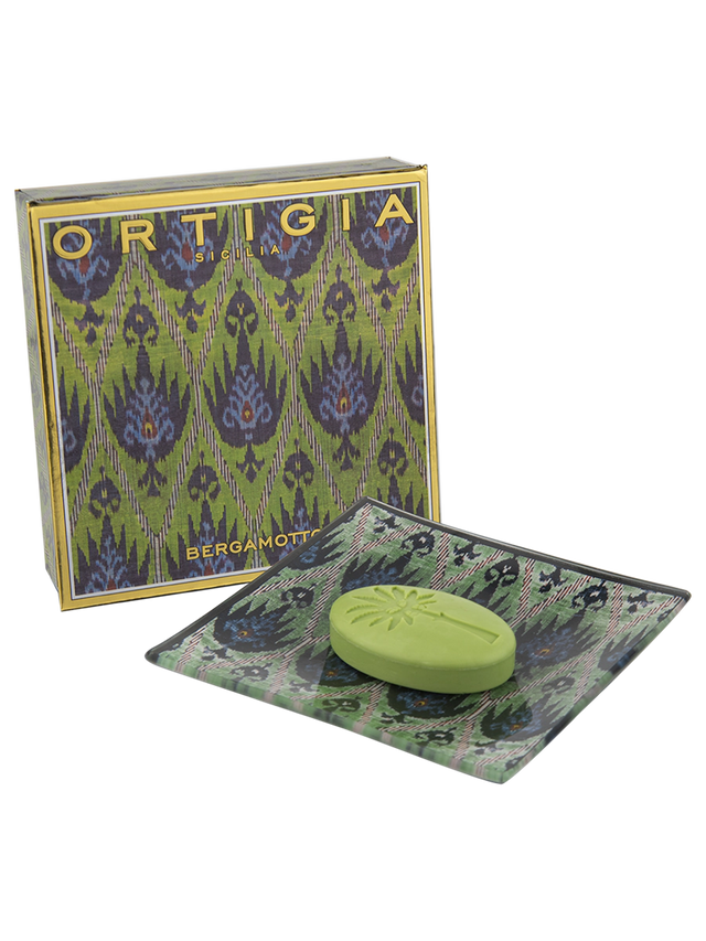 Bergamotto piattino vetro con sapone