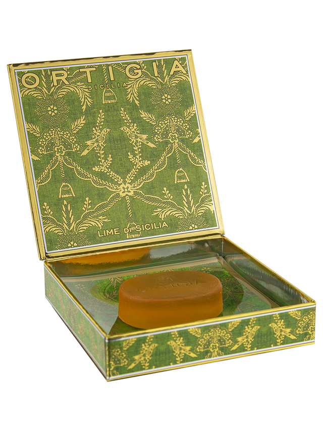 Lime di Sicilia piattino vetro con sapone
